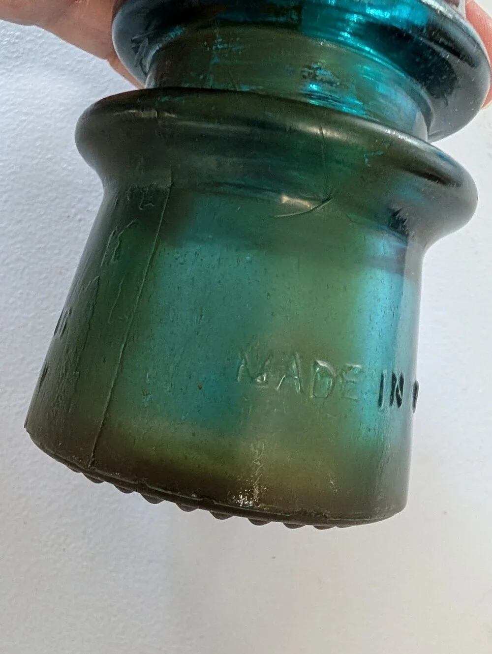 bundle of 6 GLASS INSULATORS vintage antique hemingray